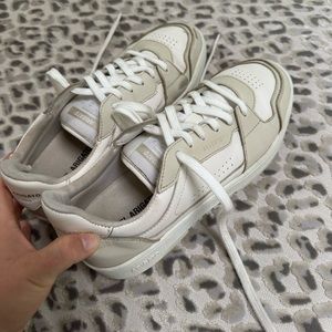 Axel Arigato White & Beige Dice Lo Sneakers